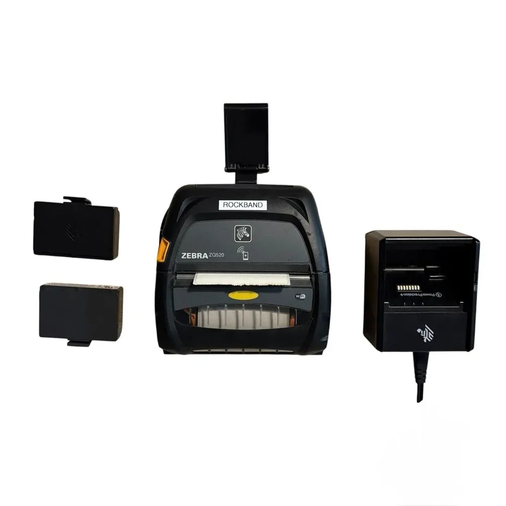 Zebra ZQ520 Mobile Label Printer Bluetooth WiFi + Charger + Extra Battery - Picture 1 of 6